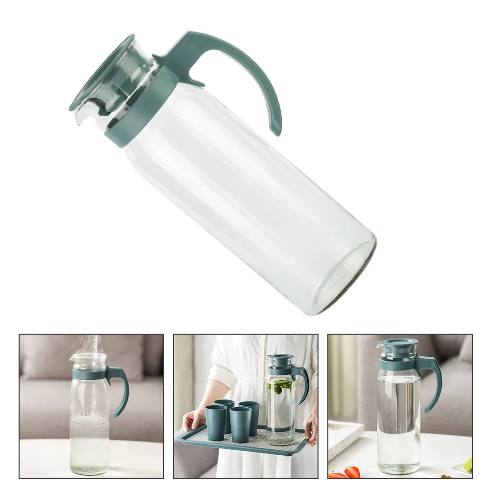 

Cold Water Jug Kettle 1400ml Household Glass Beverage Pitcher Multipurpose Transparent Large Capacity Water Teapot