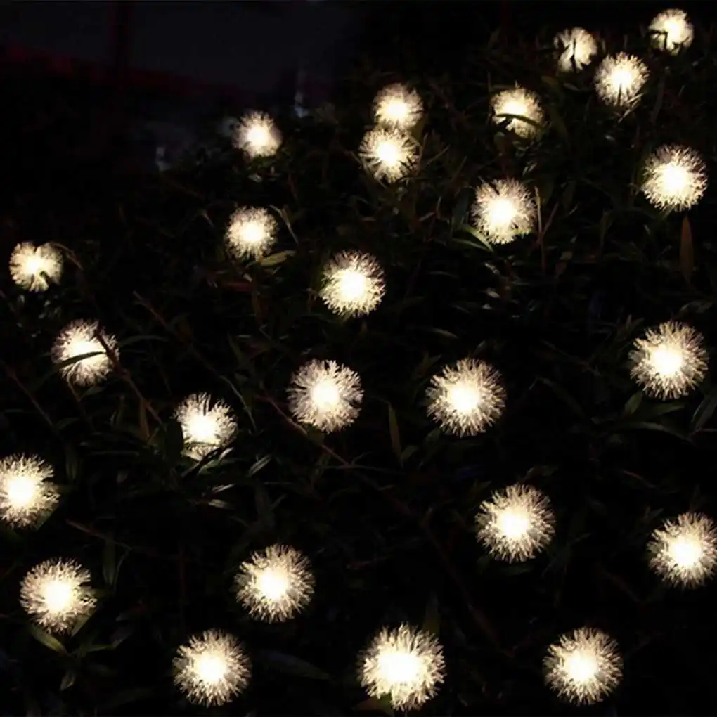 5M 20LEDS Снежок Солнечные сказочные гирлянды Рождественский открытый сад