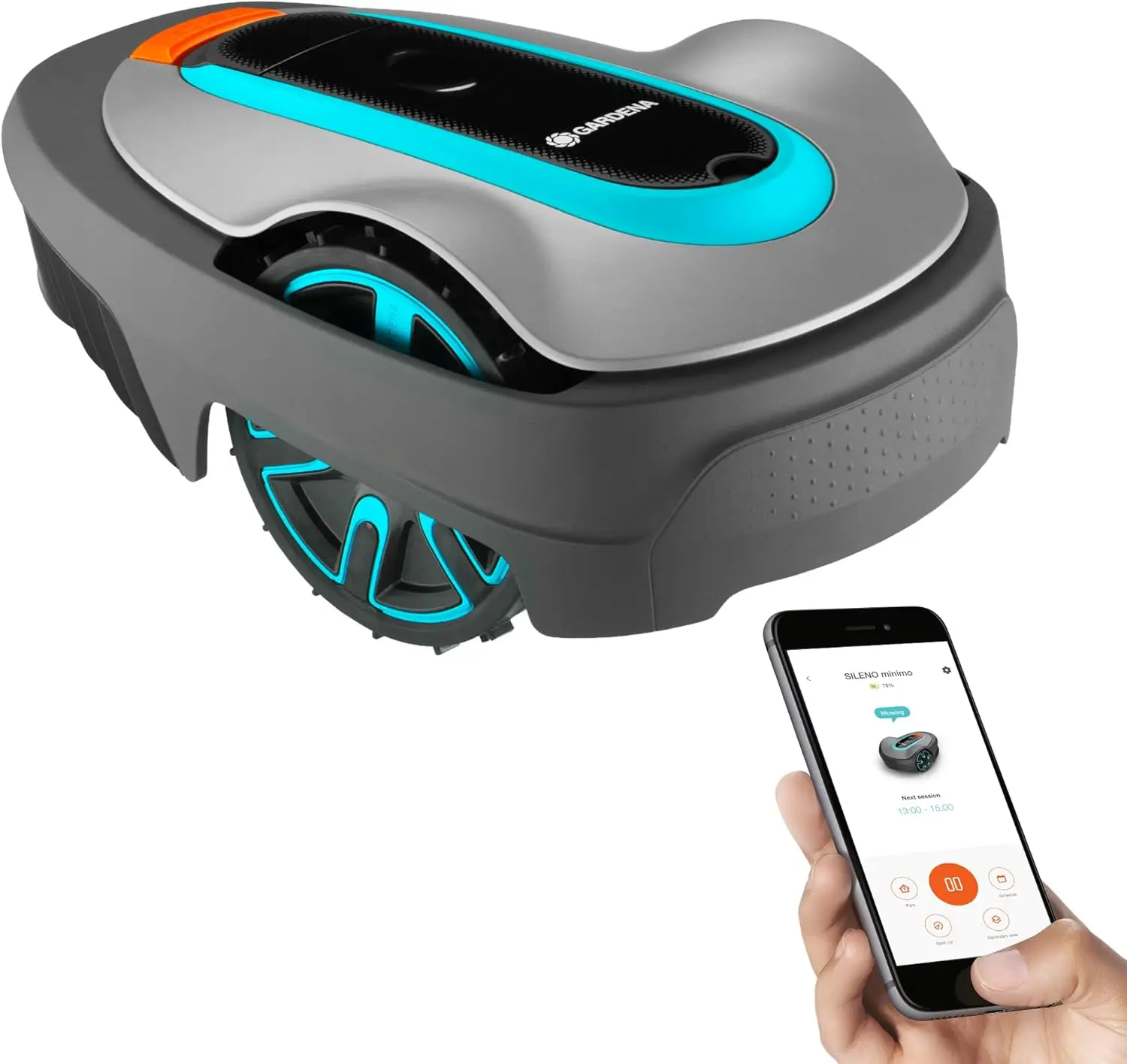 

15001-41 SILENO City - Automatic Robotic Lawn Mower, with Bluetooth app and Boundary Wire, one of The quietest in its Class, for