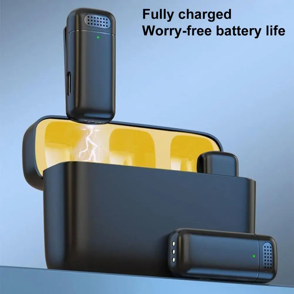 Ansteck mikrofon Funk mikrofon Wiederauf lad bares Laval ier mikrofon mit drahtloser Verbindung mit geringer Latenz für Plug-and-Play