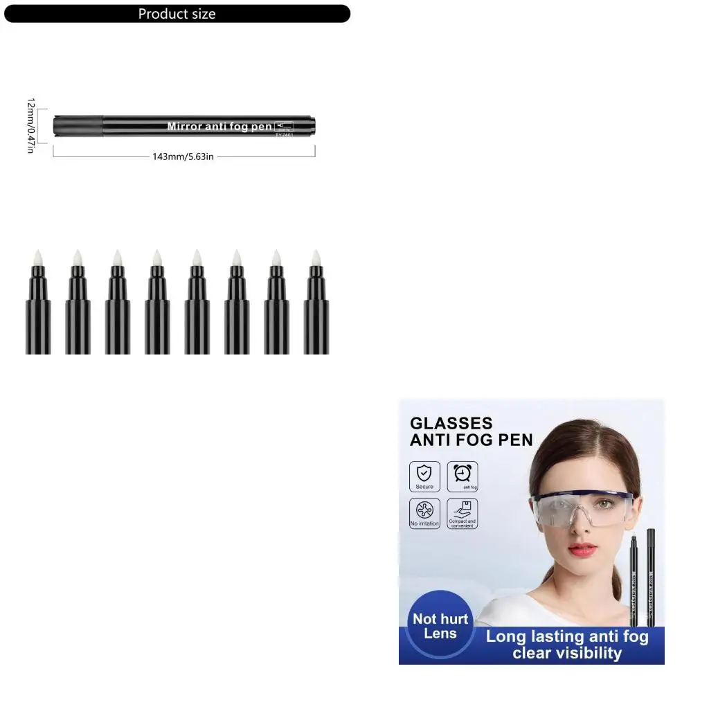 

Fog Removal Pen Glasses Defogger Pen Lens Anti Fogging Brush Pen for Office