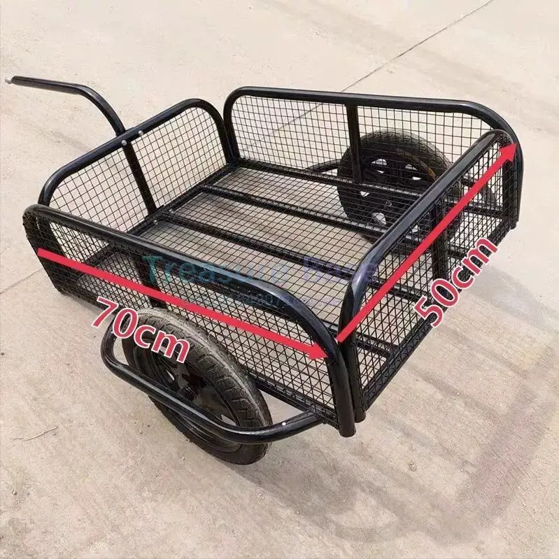 Outdoor Cart, Electric Bicycle, Rear Mounted Small Trailer, Stall for Cargo, Camping, Fishing, Tricycle