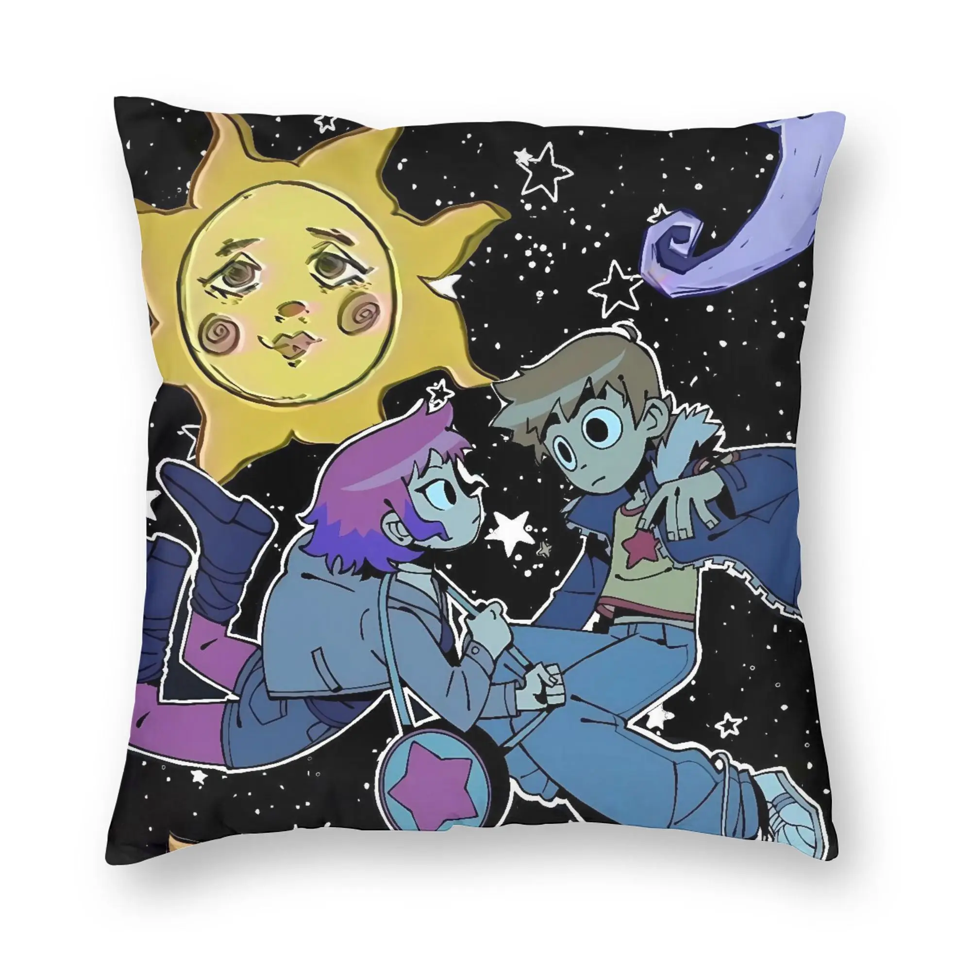 Pillow Case Scott Pilgrim Sun Moon Scene Graphic  Pillow Cover For Sofa Car Home Decor Kawaii Pillowcases