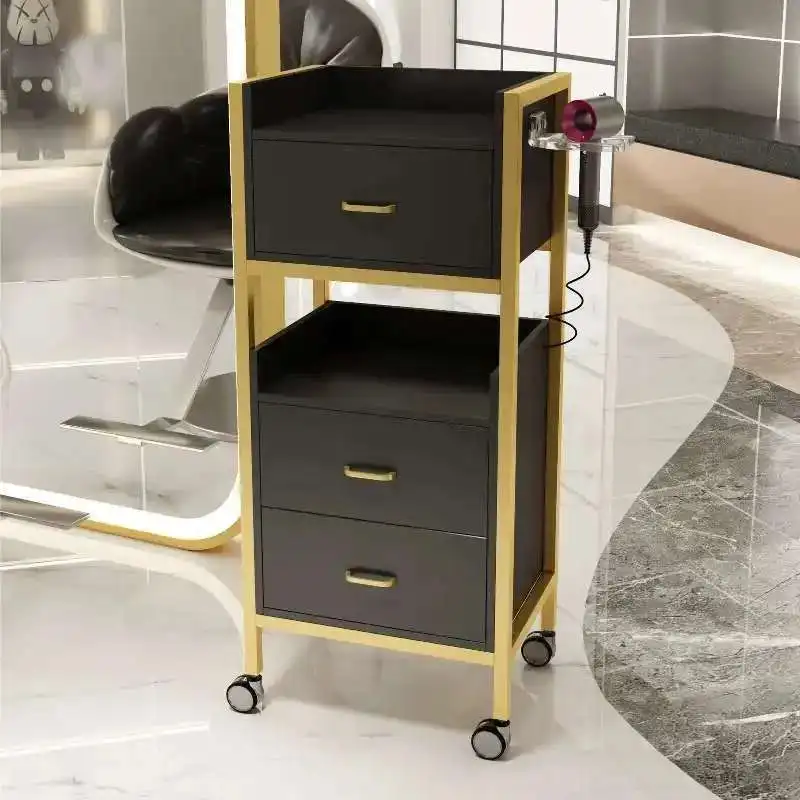 Manicure Cart Spa Furniture Aesthetic Roulette Storage Trolley Portable Aesthetics Aluminum Beauty Salon Tray Stations Lash Hair