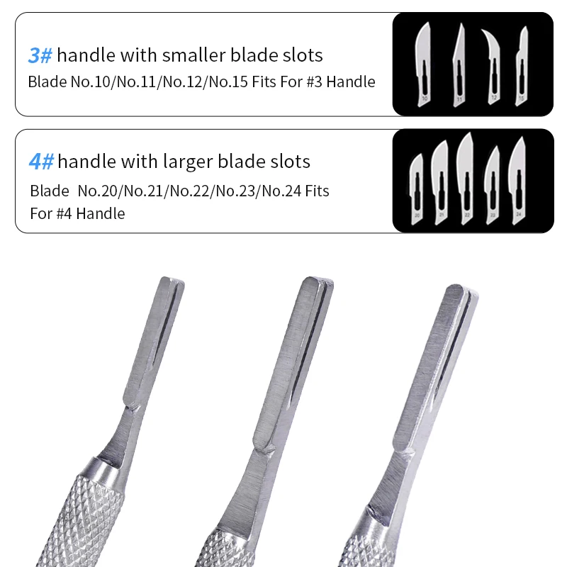 

1pc Dental Scalpel Handle 3# 4# Surgical Operation Knife Handle Stainless Steel Oral Surgery Instrument