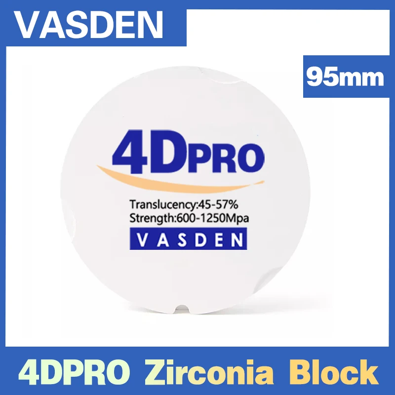 

A3.5 A4 B1 Colors 4D PRO Multilayer Zirconia Disc For Zirkonzahn System 95mm 8 layers CADCAM Milling Blank Dental Zirconia Block