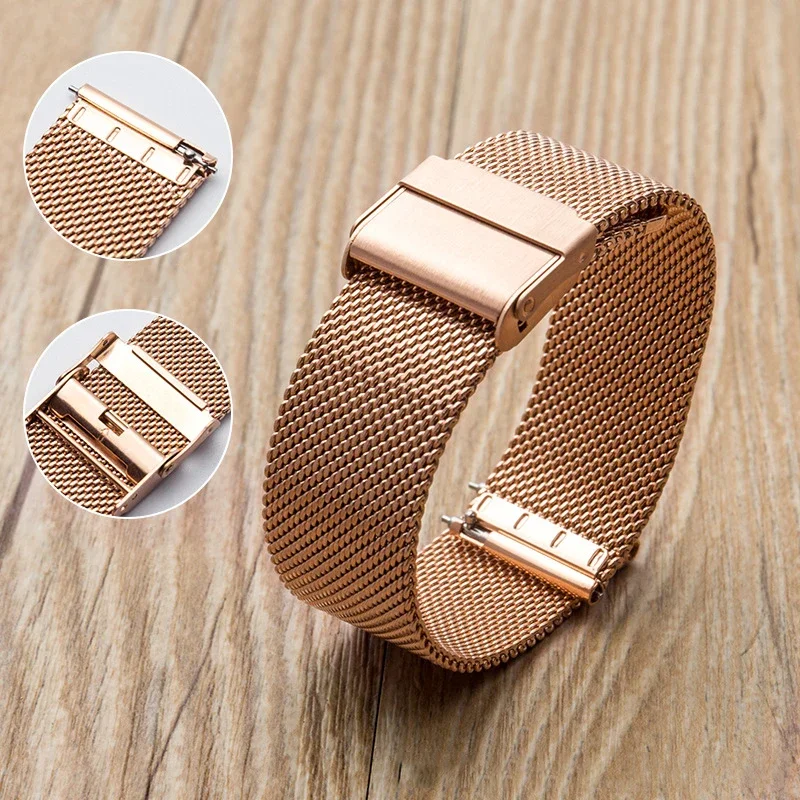 0,6 mm Mesh-Uhrenarmband für Seiko DW Stahl-Milanese-Band 12 13 14 15 16 17 18 19 20 21 22 24 mm Universelle Passform für Männer und Frauen – Detail 4