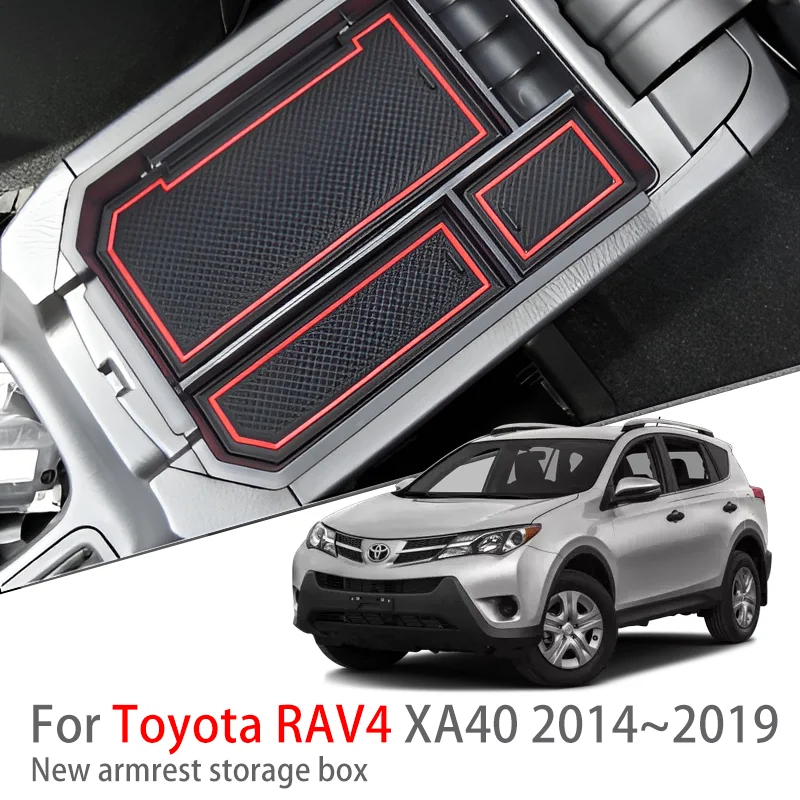 

Auto Parts Suitable For Toyota RAV4 XA40 2014~2019 Car Center Console Armrest Storage Box Multifunctional Interior Accessories