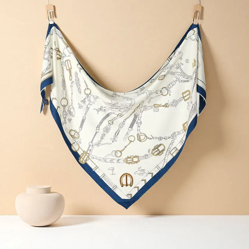 

Элегантный женский шарф-палантин из высококачественной шерсти с треугольным принтом для офиса, весна-осень