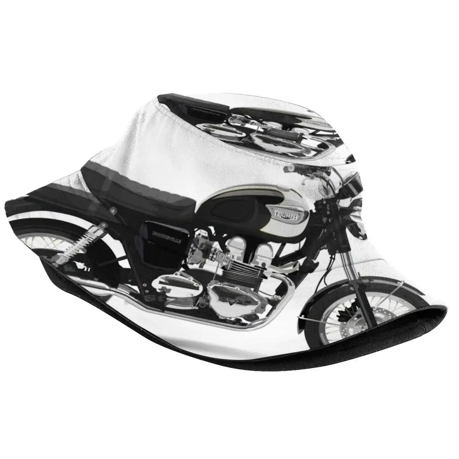 Bonneville T100 Korean Ladies Outdoor Sun Hat Bucket Cap Motorbike Caferacer Good City Road Historic T100