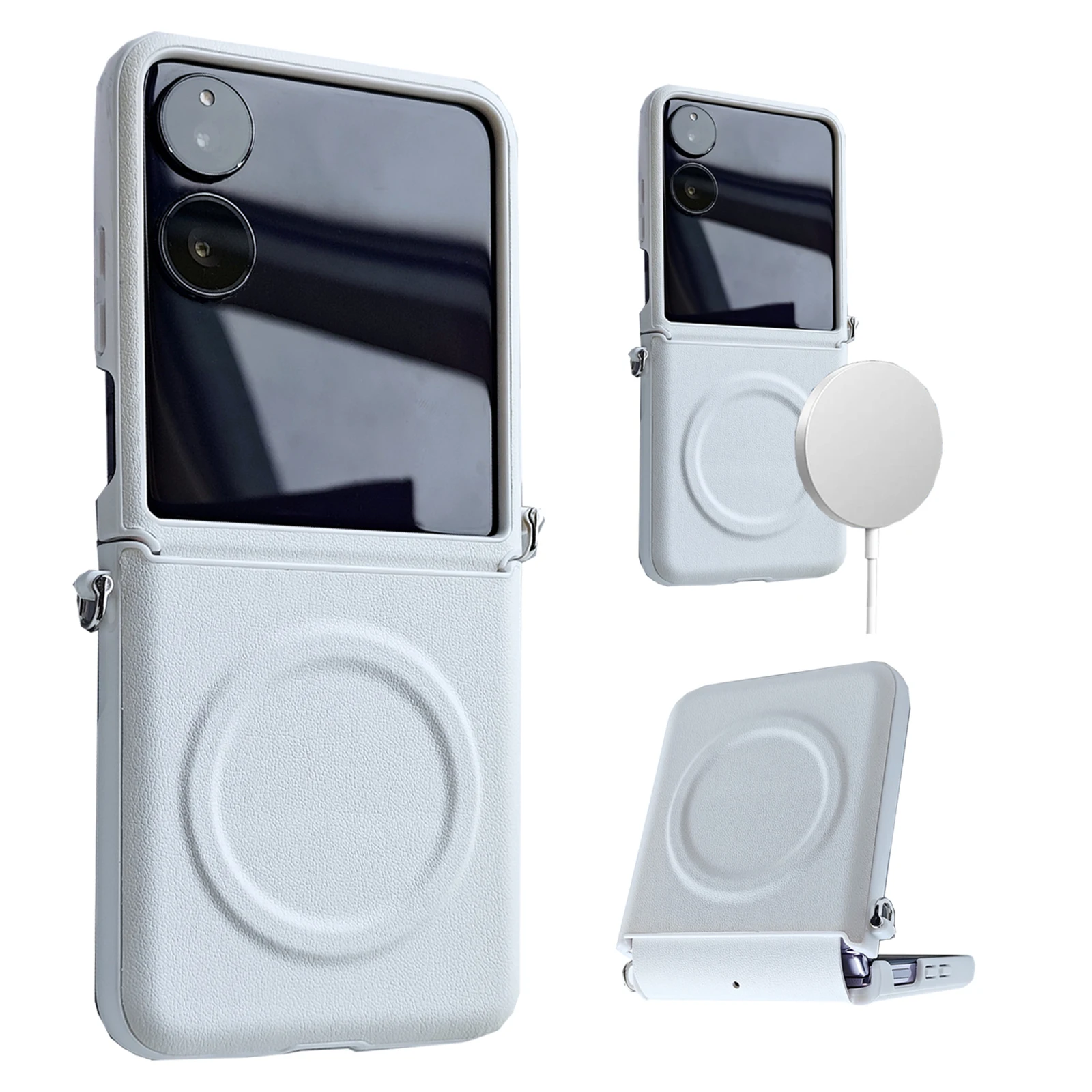 

Чехол для Xiaomi Mix Flip 2, магнитный стильный простой кожаный чехол с текстурой, прочный устойчивый к царапинам чехол для ПК, задняя крышка