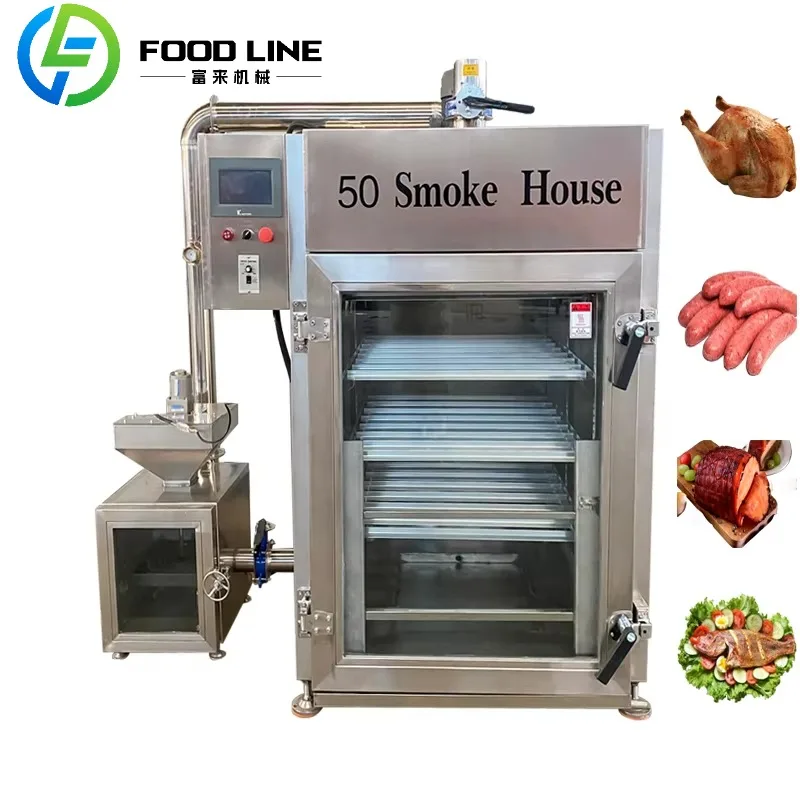 

Fully Automatic Commercial Electric Fish Salmon Sausage Turkey Meat Smoke Smoker Smoking Oven Machine for Sale