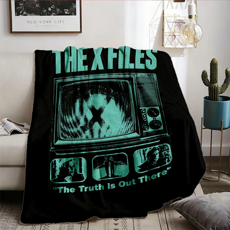 The X-Files 90s Sci-Fi TV Series Cozy Blanket, Paranormal Conspiracy Retro Warm Blanket