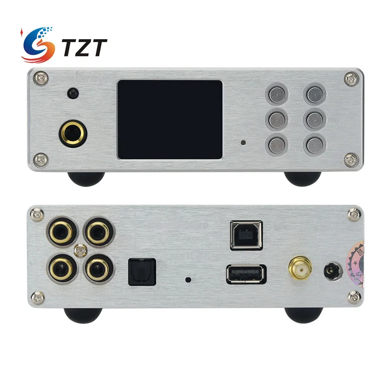 TZT Semibreve Schwarz/Silber NP10 Verlustfreier Audio-Decoder Kopfhörerverstärker 2-in-1 2xES9038Q2M Bluetooth 5.4 für QCC3095