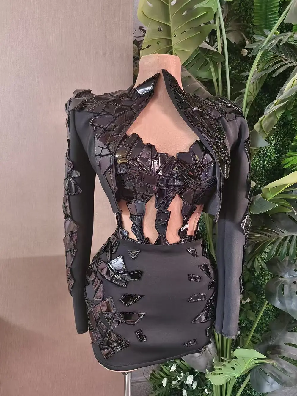 

Sparkling Female Singer Sequined Mirror Dress Drag Queen Costume Party Club Nightclub Dj Stage Performance Pole Dancing Carnival