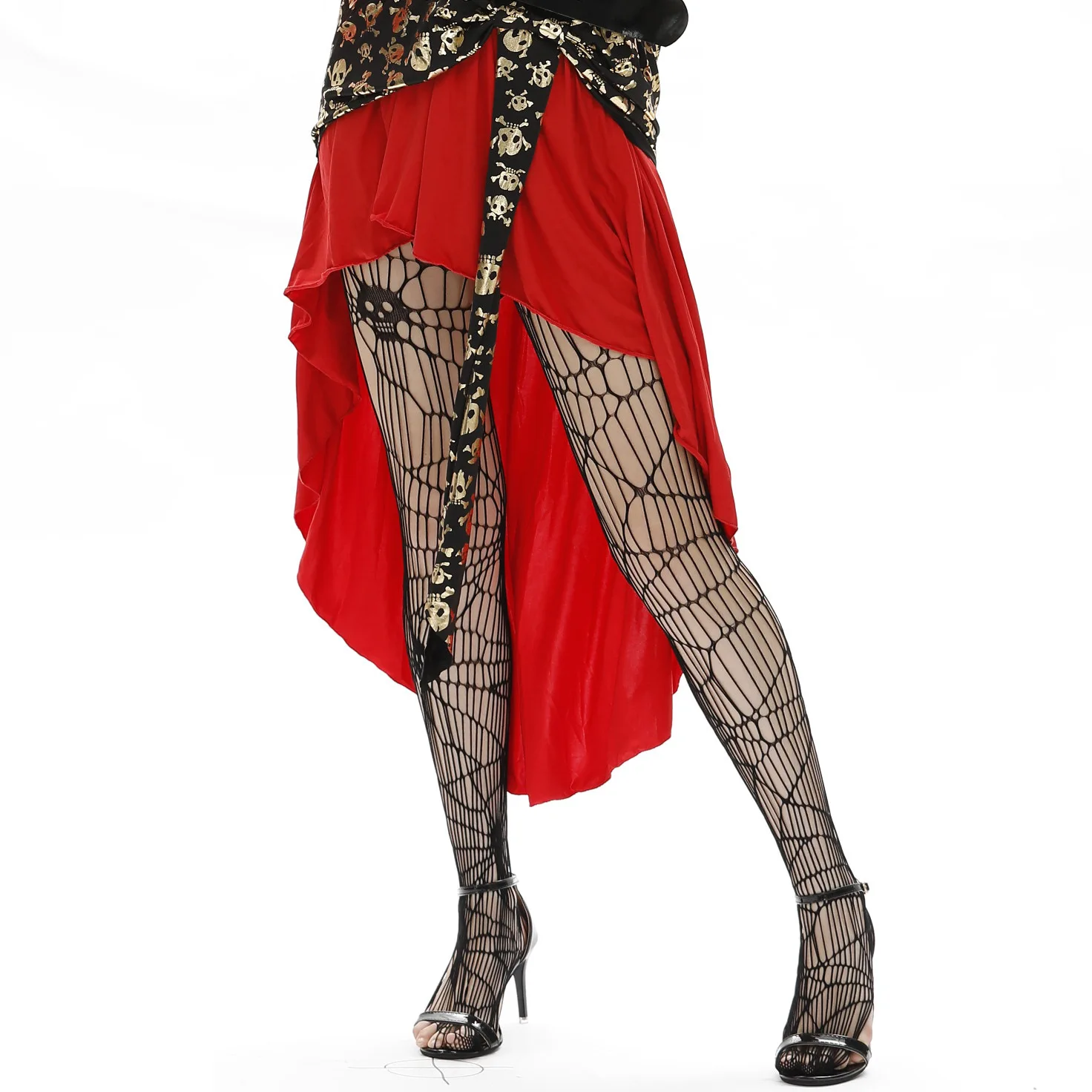 Halloween Spider Web Pattern Fishnet Tight Gothic Punk Cosplay Stockings Makeup Ball Uniform Accessory Sexy Black Mesh Stockings