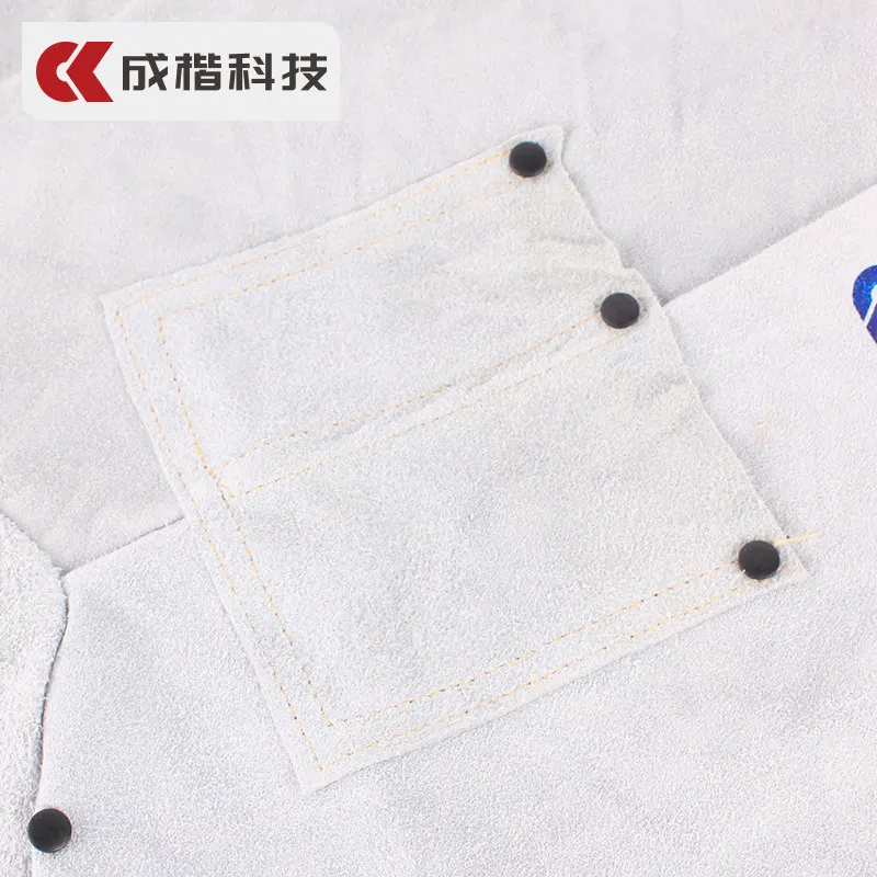 Welding Apron Cowhide Welding Apron Heat Flame-Resistant Heavy Duty Work Forge Apron With 2Pockets Welders Protection Set