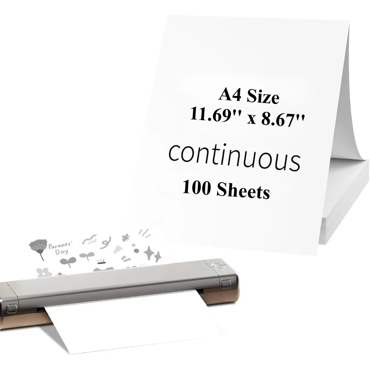 

A4 Thermal Paper Quick-Dry Barcode Ship Medical Retail Labels Receipts Compatible A40 X8 M08F S8 Office Warehouse Hospital Use