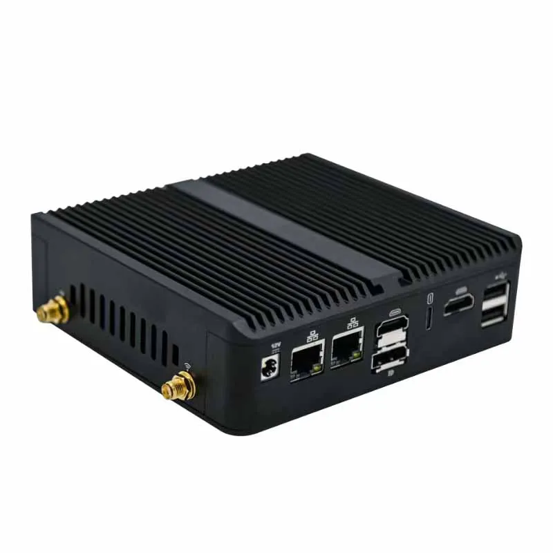 الجيل الثاني عشر ألدر ليك N100/N300/N305 6 LAN شبكة الأمن بدون مروحة جدار الحماية راوتر Pfsense Mini PC 2 * Com POE 86 X DDR4