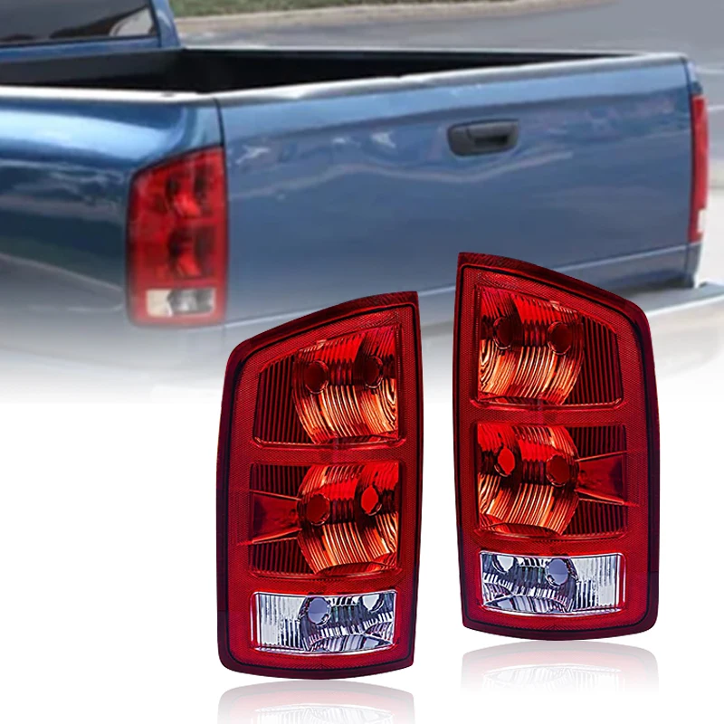 

Tail Lights Assembly 2002-2006 Dodge Ram Tail Light Taillights Brake Signal Rear Lamp with Bulbs and Harness