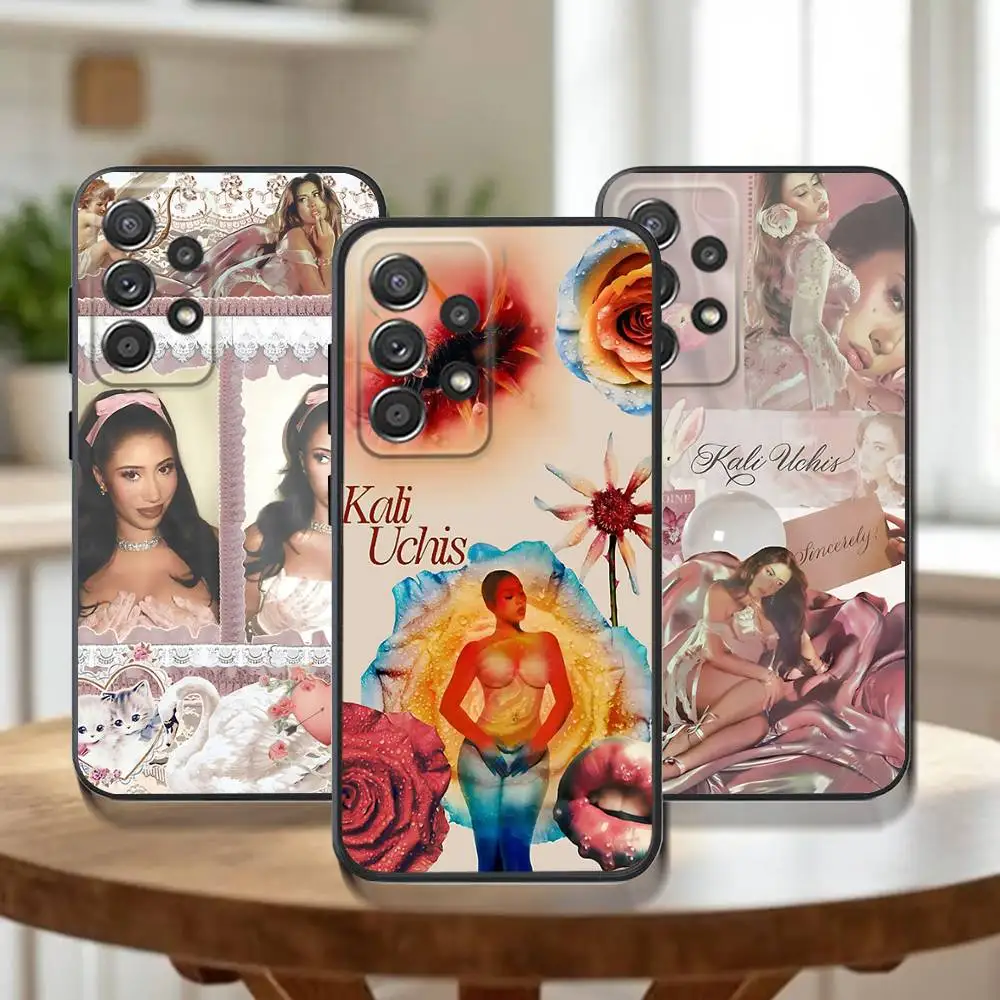 

Kali U-Uchis Sincerely Phone Case For Samsung Galaxy A73,31,32,72,41,53,52,71,22,5G,Note,J7,8,9 Soft Black Cover