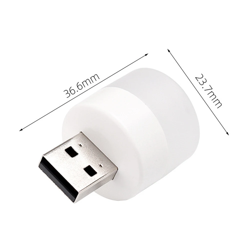 10 szt. Kolorowa przenośna lampka nocna z USB do czytania z lampką nocną mała lampa Power bankiem ładującym oświetlenie z wtyczką USB