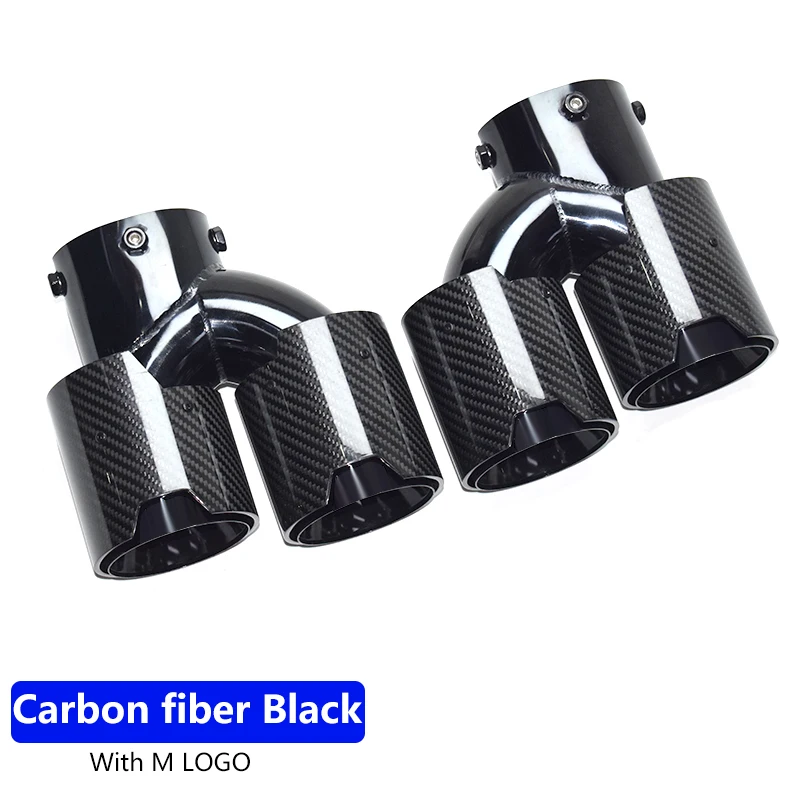 for BMW M440i M340i M240i G20 G21 G23 G42 Exhaust Upgrade Carbon Fiber Black Muffler Tip 2019-2024 Nozzle 2019-2024
