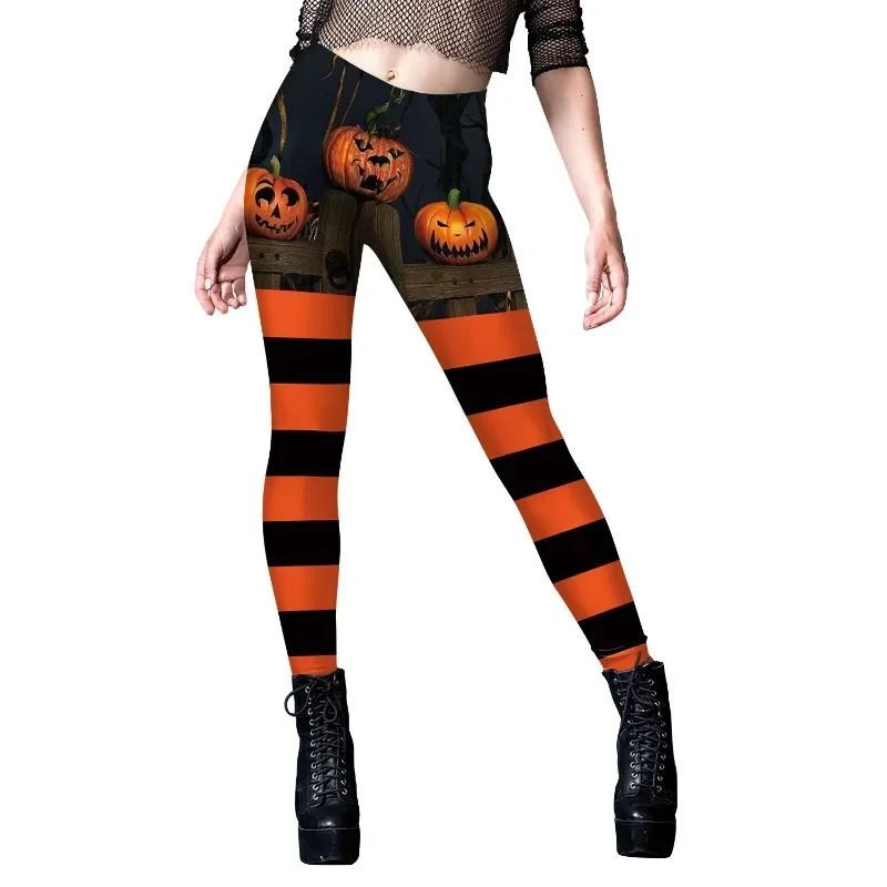 Sally Halloween Leggings per le donne pantaloni da festa zucca Zombies stampa Costume Cosplay adulti Zentai Dress Up Girls Leggings Sexy