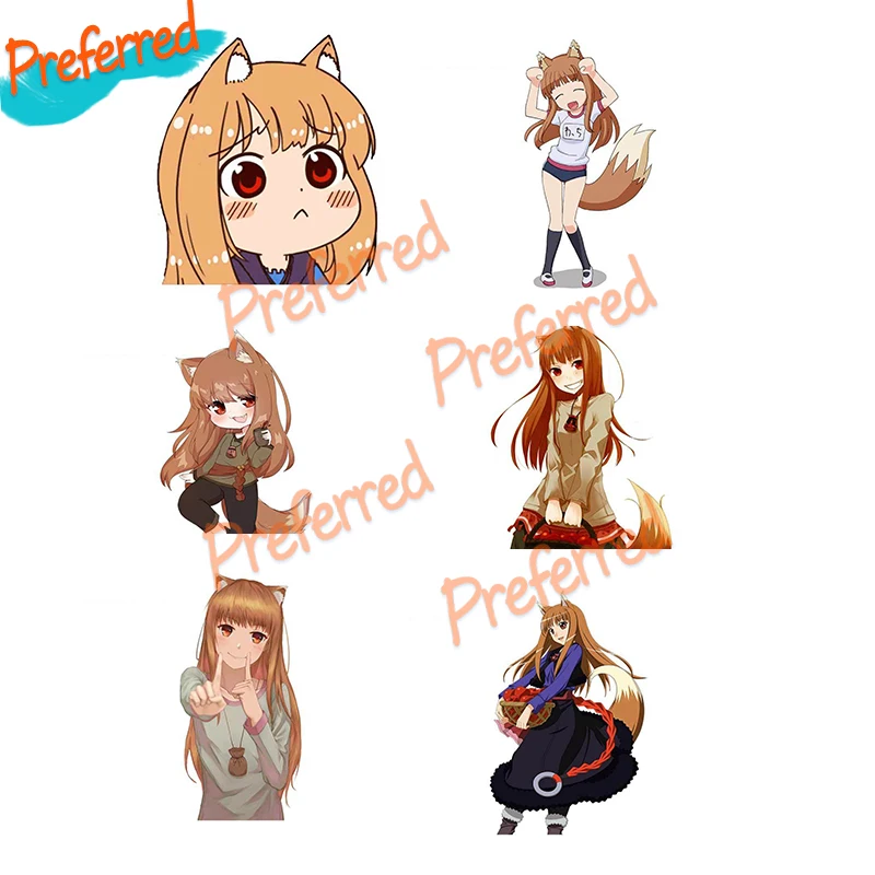 Cute Anime Spice and Wolf HOLO Car Sticker Decal Vinyl Waterproof Material, Car/truck Ship/Surf Camper /laptop and Toolbox