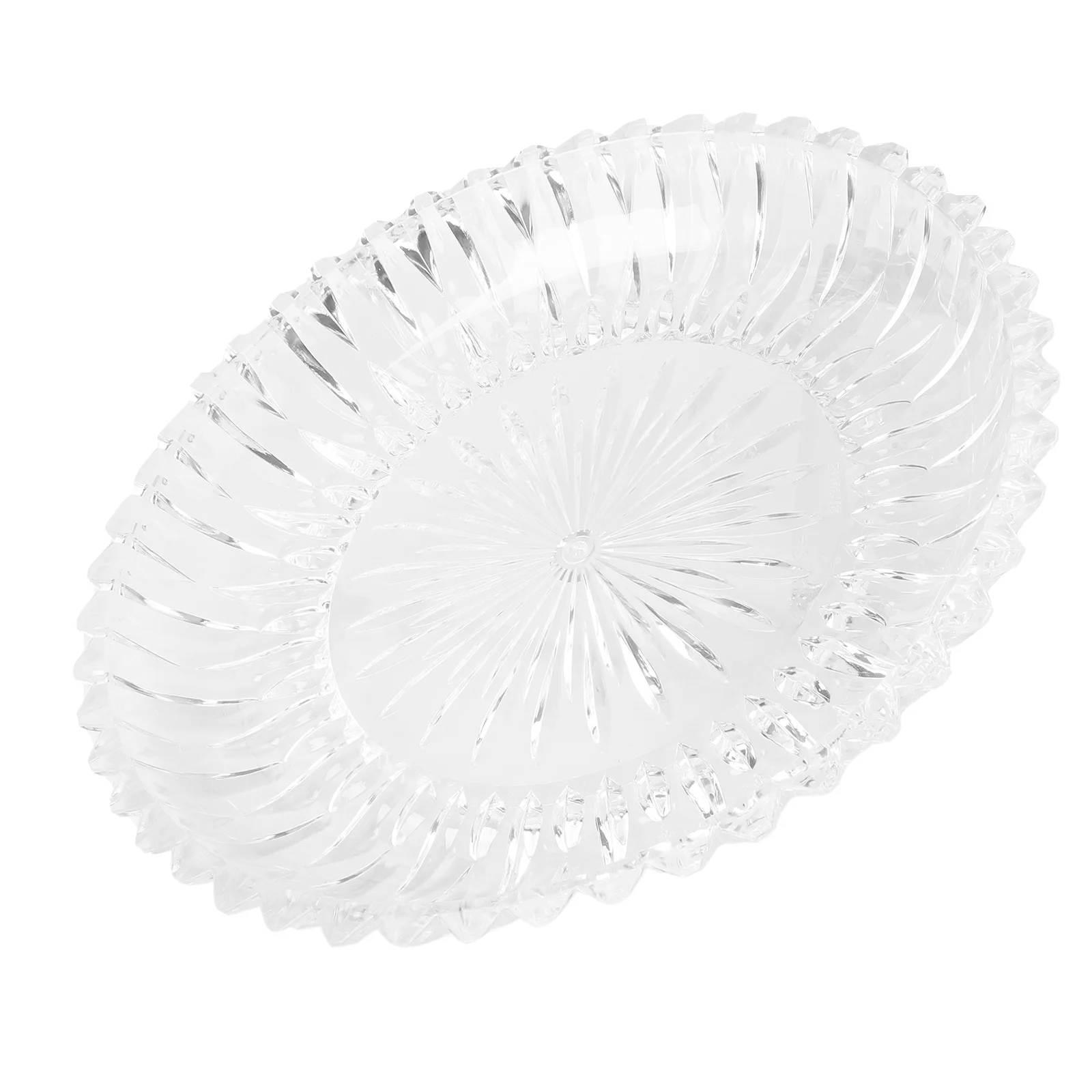 

1pc Acrylic Fruit Tray 30Cm Clear Multi-Purpose Serving Plate Scratch-Resistant Waterproof Creative Design For Kitchen Desktop