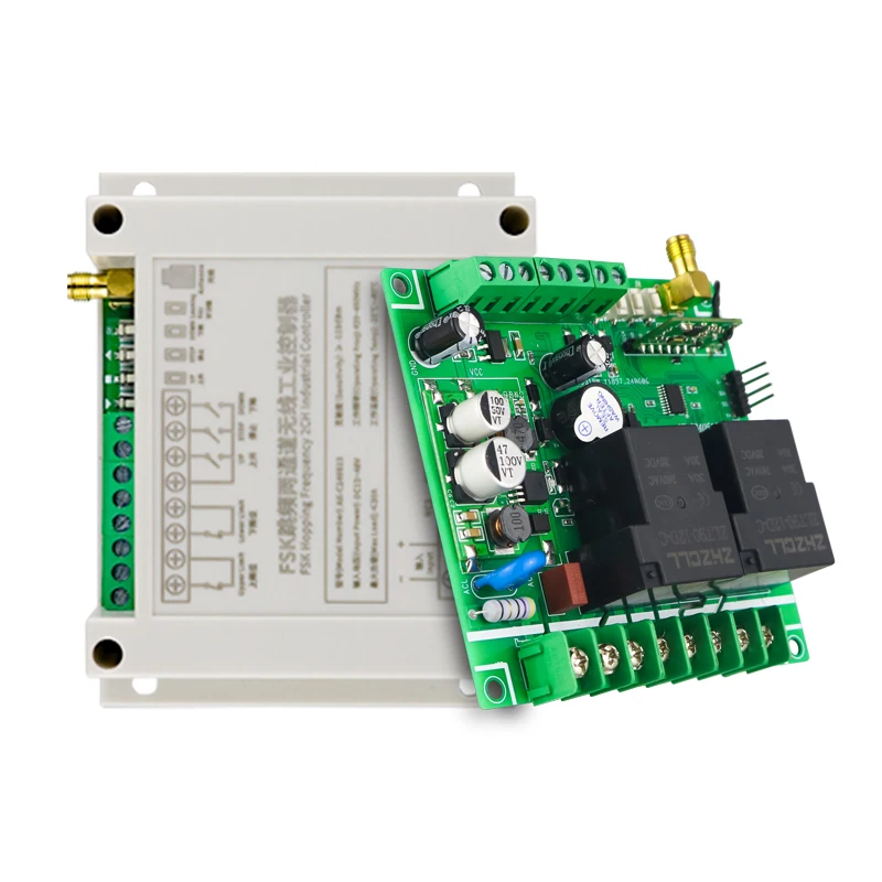 FSK Frequency-hopping DC12-48V 420-450MHz Wireless Long Distance Remote Contol Receiver Kit Hight Power With limit switch Lifts