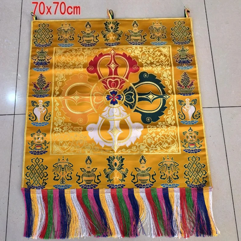 Double-layer Thickened Cross-shaped Pestle Tablecloth Monastery Praying Buddha Offering Sacrifices Desktop Decorative Tablecloth