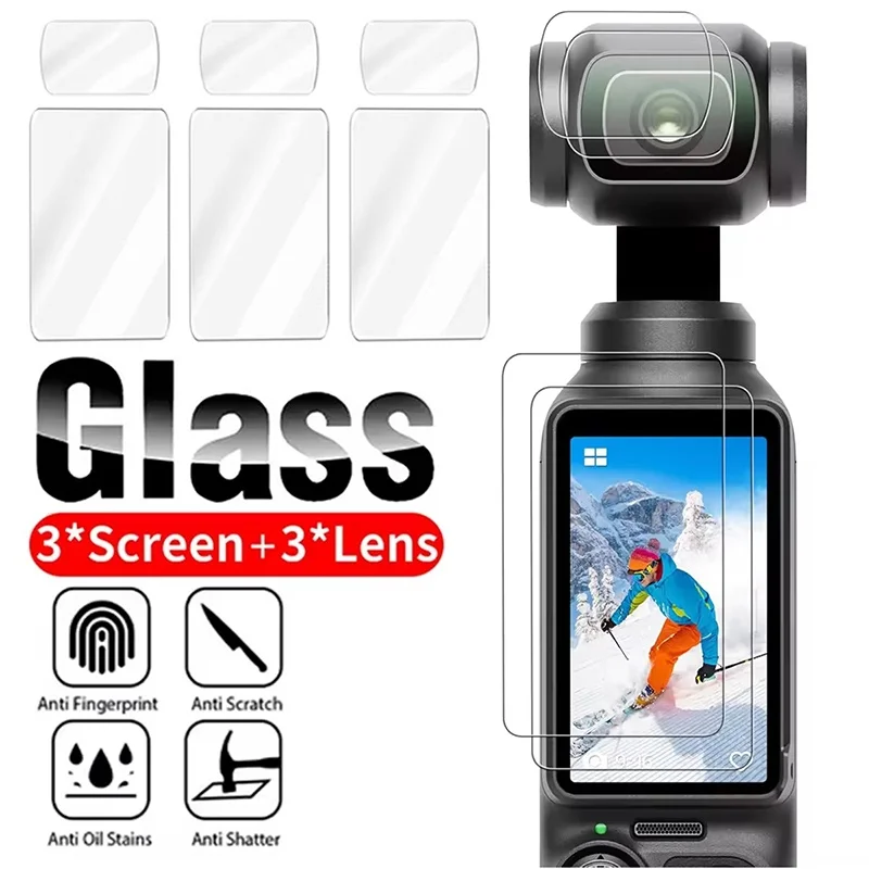 9H Camera Lens Screen Protector For DJI OSMO Pocket 3 HD Tempered Glass Film Full Coverage Protective Film For DJI Osmo Pocket 3
