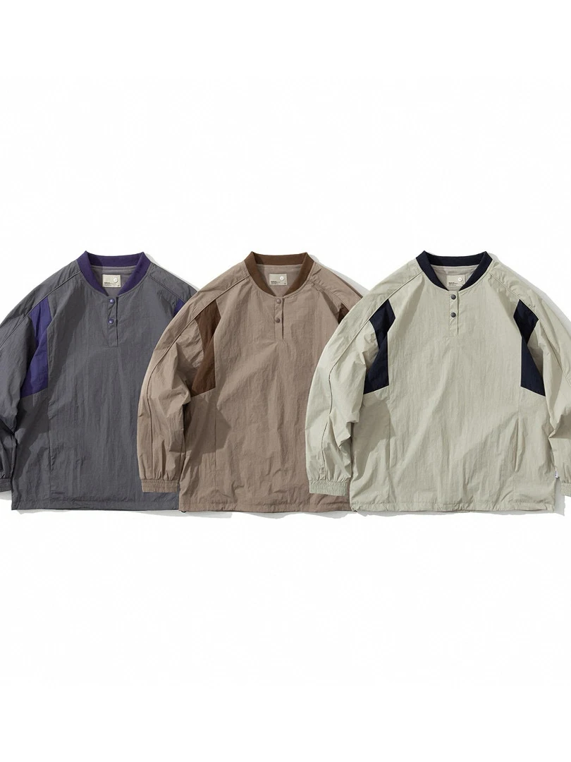 

Retro Color Blo Loose Casual Long Sve Outdoor Jaet for Men And Women Couple's Clothing Brand ex Spring Autumn