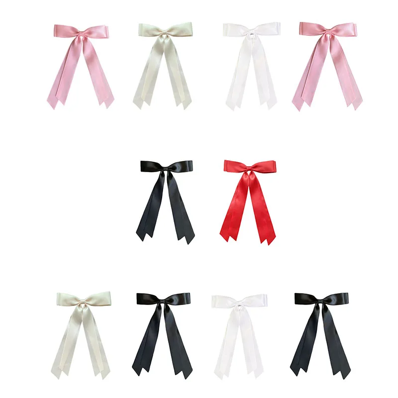 2Pcs Hair Bows For Women,Bow Hair Clips Barrette With Long Silky Satin Hair Ribbons For Women Girls