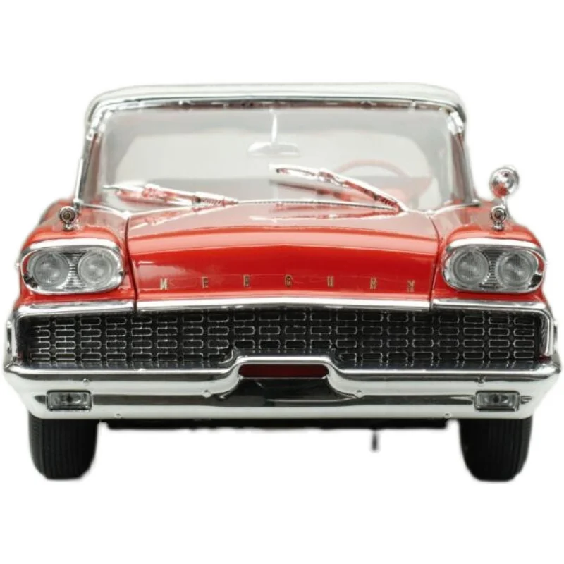 1/18 Schaal Platina versie van de luxe Auto 1959 Mercury Retro Voertuig Diecast Legering Coupe Model Speelgoed Collectie Display