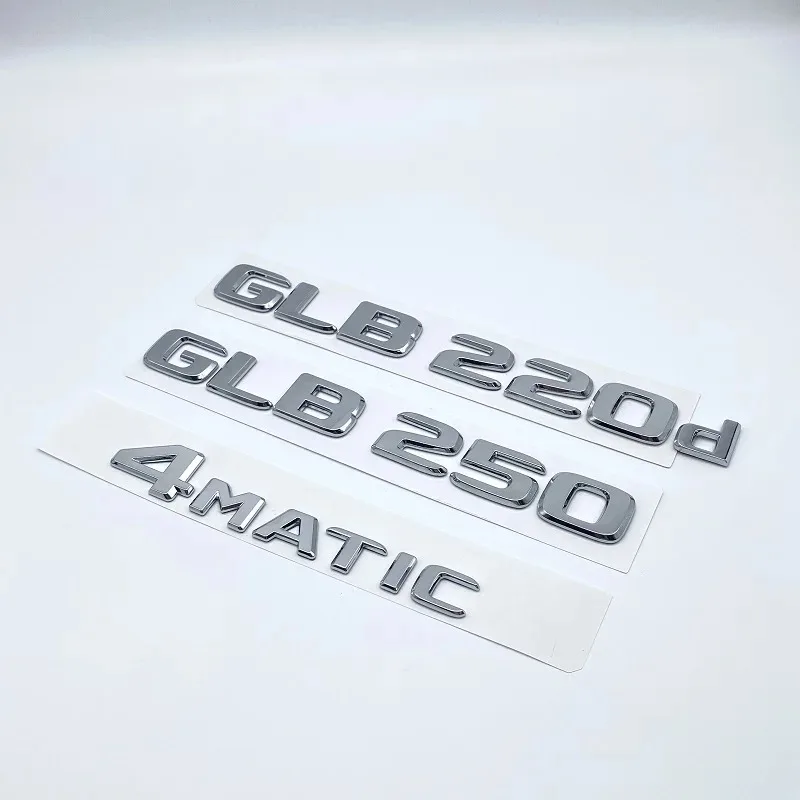 

Эмблема-значок из АБС-пластика черного и серебристого цвета с буквами для W247 GLB220d GLB250 4MATIC, наклейка-логотип на крышку багажника автомобиля, аксессуары
