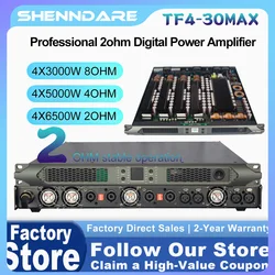 SenMicre TF4-Max Professional 2ohm Stable Working Digital Power Amplifier 4x6500W 2OHM for Subwoofer Preamplifier 4x3000W 8OHM
