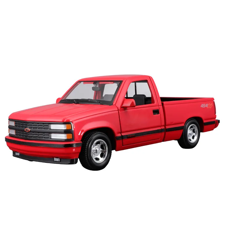 Maisto 1/24 1993 454ss Pickup Truck Red Transport Vehicle Model Die-Casting Alloy Male Car Toy Model Collectible Ornament Gift