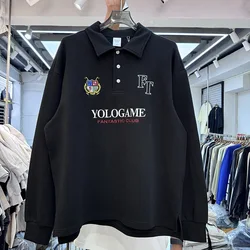 Polo shirt with lapel collar