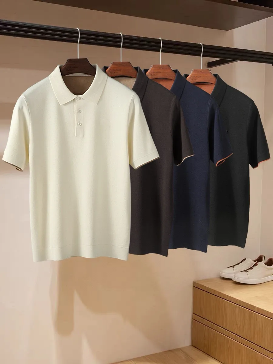 BC old money style early autumn new lapel half-sleeved POLO shirt men's casual short-sleeved T-shirt