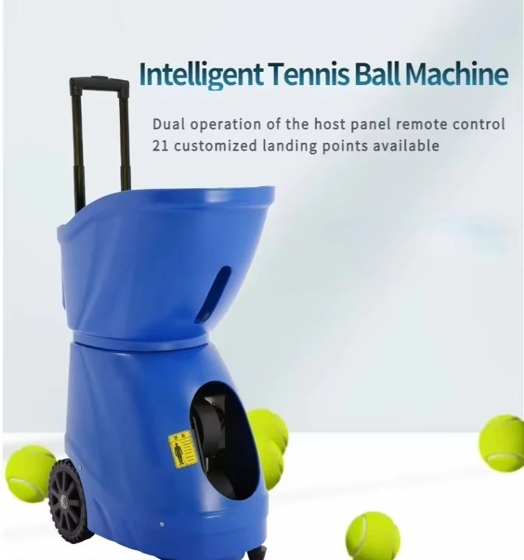 リモートアプリ制御ボールランチャー付きポータブルテニス/パデル練習機 多機能自動射出