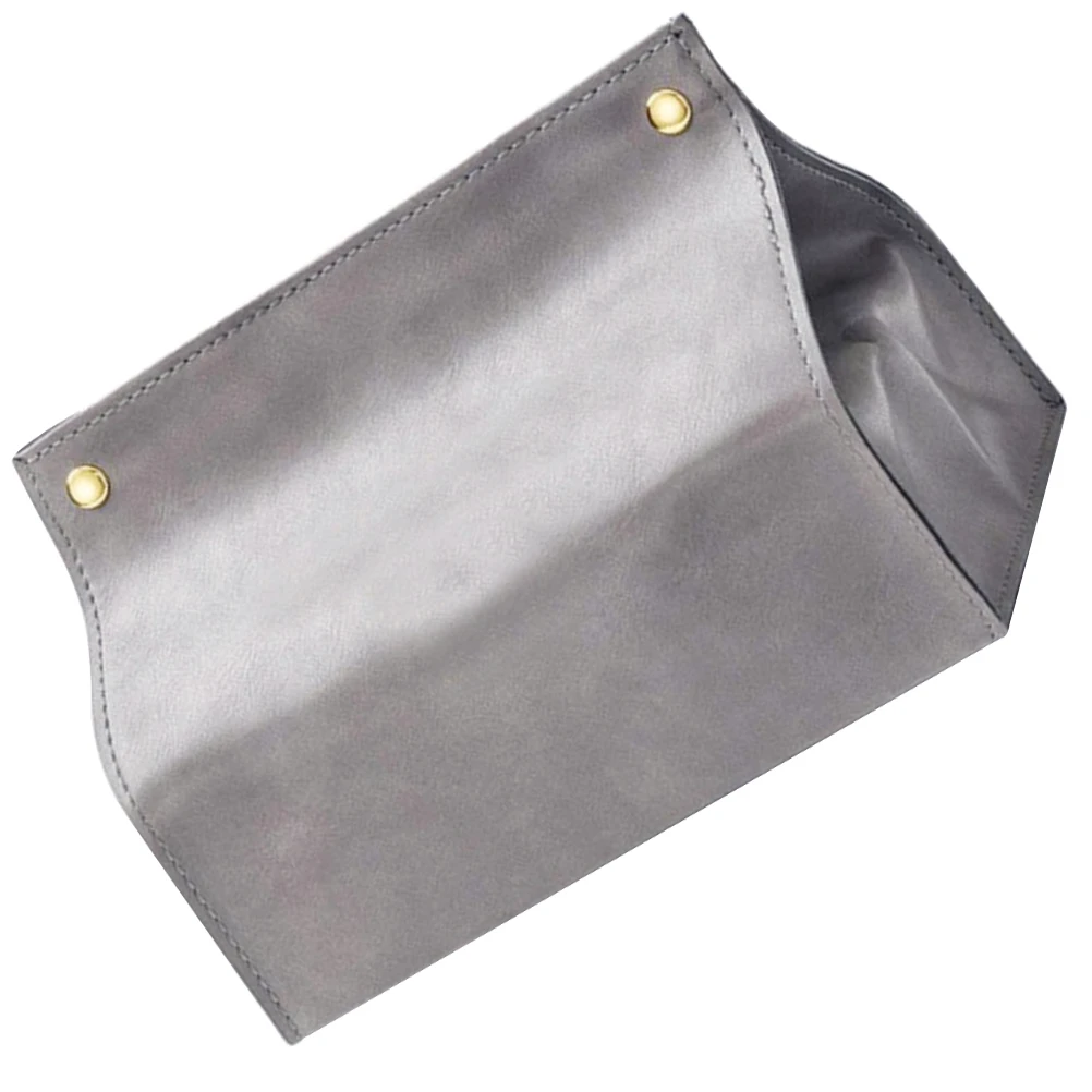 

Tissue Box Storage Pu Napkin Case Holder Lightweight Portable Organizer Dispenser Decor Container Refillable Modern