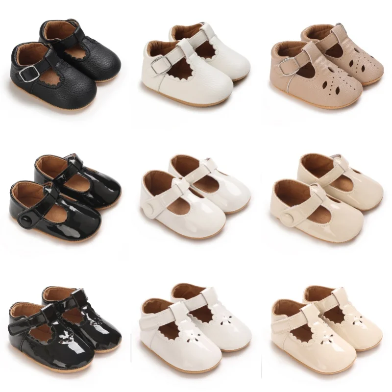 Spring and Autumn Baby Princess Shoes Children's Soft soled Walking Shoes Girls' Single Shoes Versatile Baby Leather Shoes