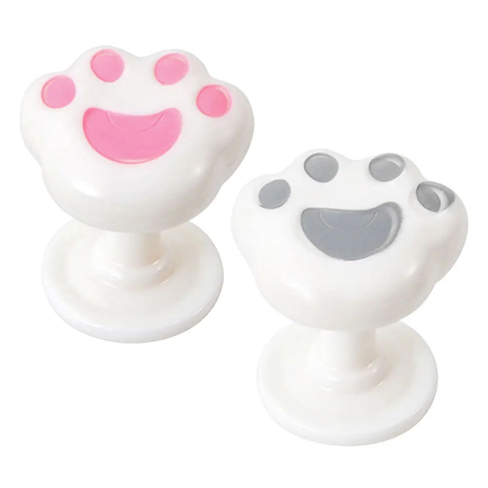 1 زوج Abs المرحاض خزان زر فلوش دفع استبدال القط مخلب على شكل مساعد الحمام أجزاء خزان المياه المرحاض زر المقبض العلوي #2