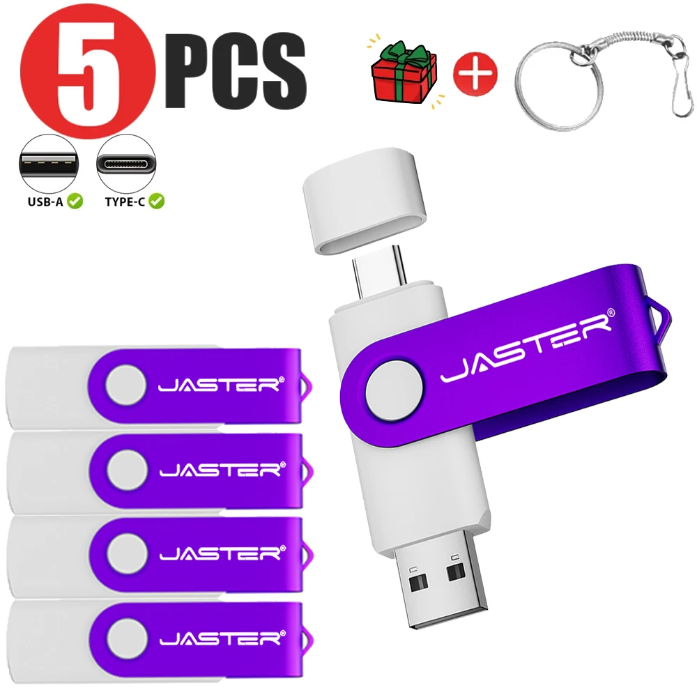 5 قطعة/الوحدة TYPE-C USB محرك فاش 128 جرام 64 جيجابايت محرك القلم фolleisk محرك فلاش 8 جرام 4 جرام 2 جرام 1 جيجابايت مقاوم للماء U-القرص Memoria Cel Usb عصا هدية