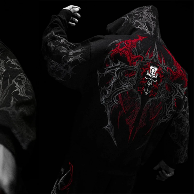 Breathedivinity Gothic-style American street sports fitness loose