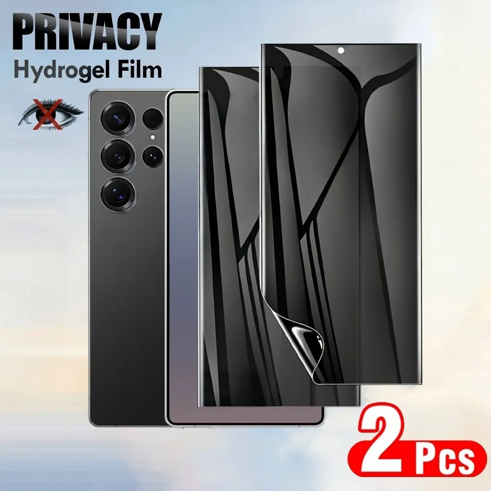 2 Stück Privatsphäre Hydrogelfolie für Samsung Galaxy S25 S23 S24 Ultra S21 S22 Plus S25 Edge Note 20 10 Vollständige Displayschutzfolien