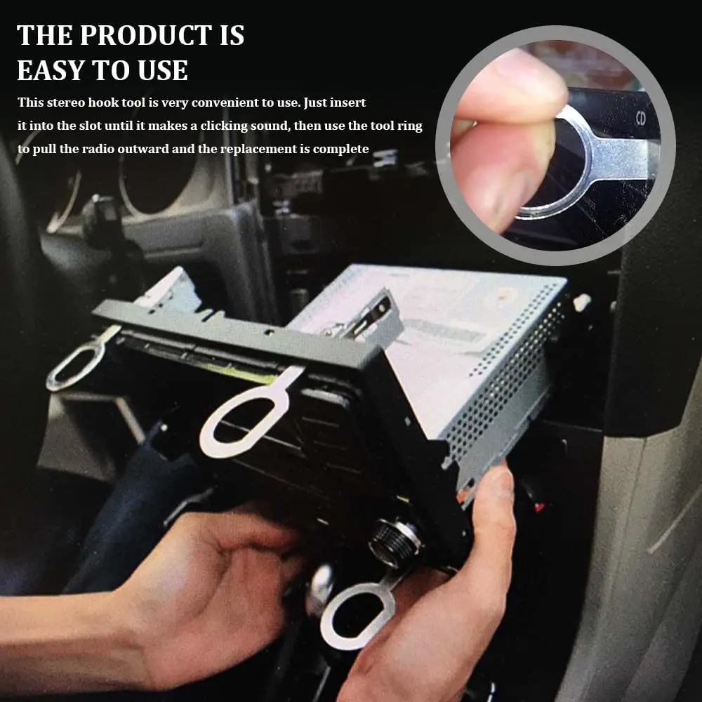 4Pcs Portable Radio Stereo Release Install Key Radio Removal Tool For Volkswagen Audi Mercedes Benz BMW Car Radio Removal Tool