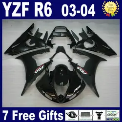 Top quality fairing kits For Yamaha R6s 03 04 05 matt black plastics 2003 2004 2005 YZF R6 R bodywork aftermarket fairings par